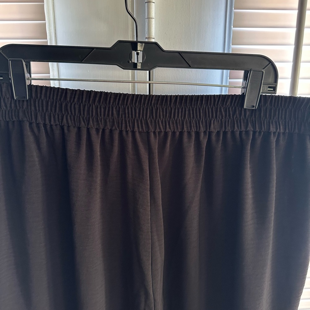 MICHAEL KORS Womens Black Wide Leg Stretch Cropped Pants Pull on Plus Sz 1X NWT - Picture 7 of 9